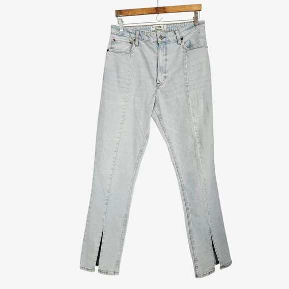 Abercrombie & Fitch The Skinny Ultra High Rise Curve Love Split Hem Jeans 31/12 - Picture 2 of 11